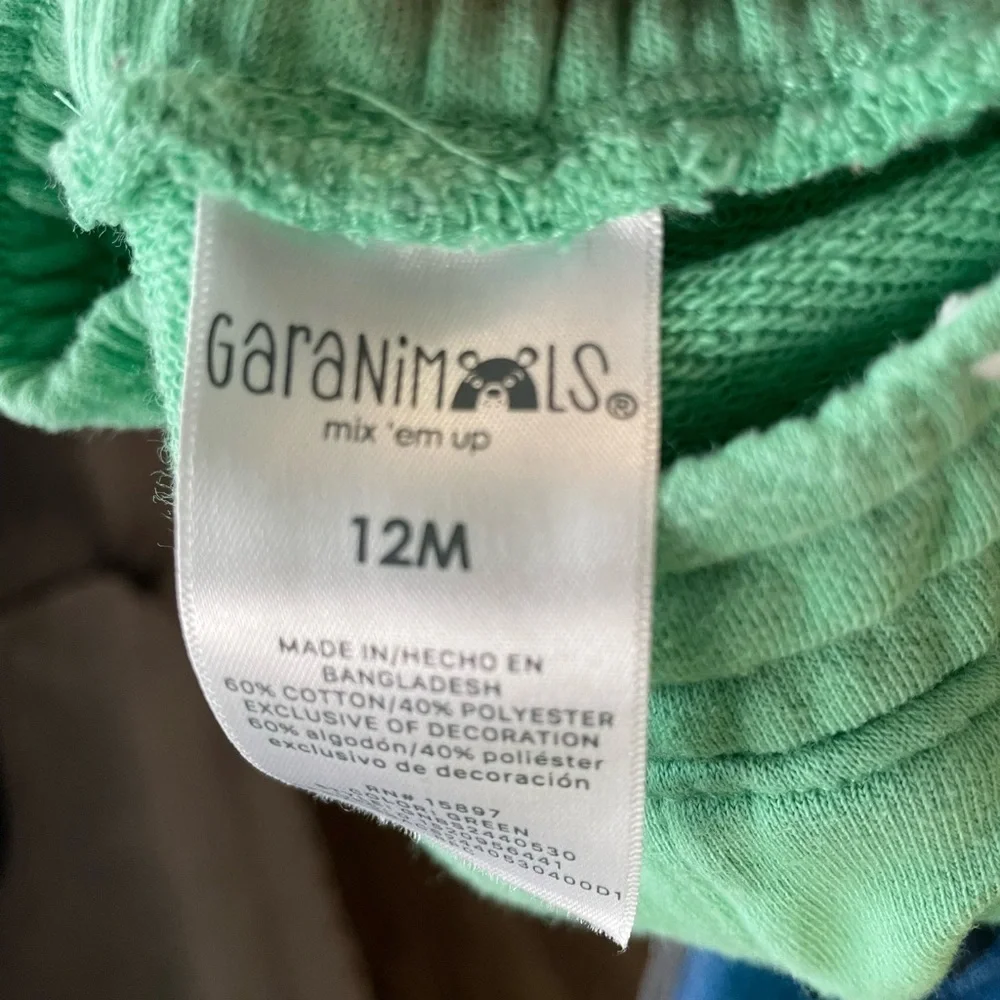 Garanimals Orange and Green Shorts Comfortable Elastic Waist size 12 months